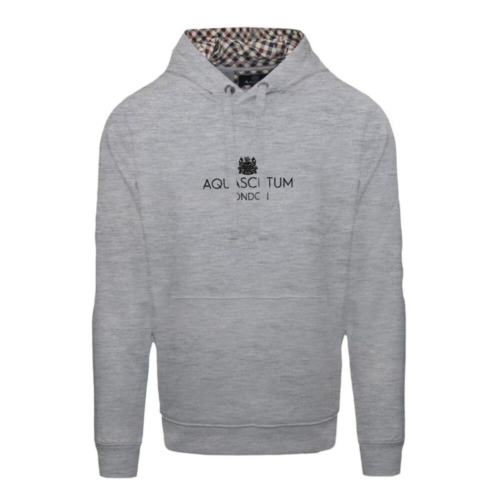 Aquascutum Mens Lettering Hoodie / Gray